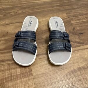 Clarks Cloudsteppers Womens Breeze Piper Slide Sandals Sz 7
